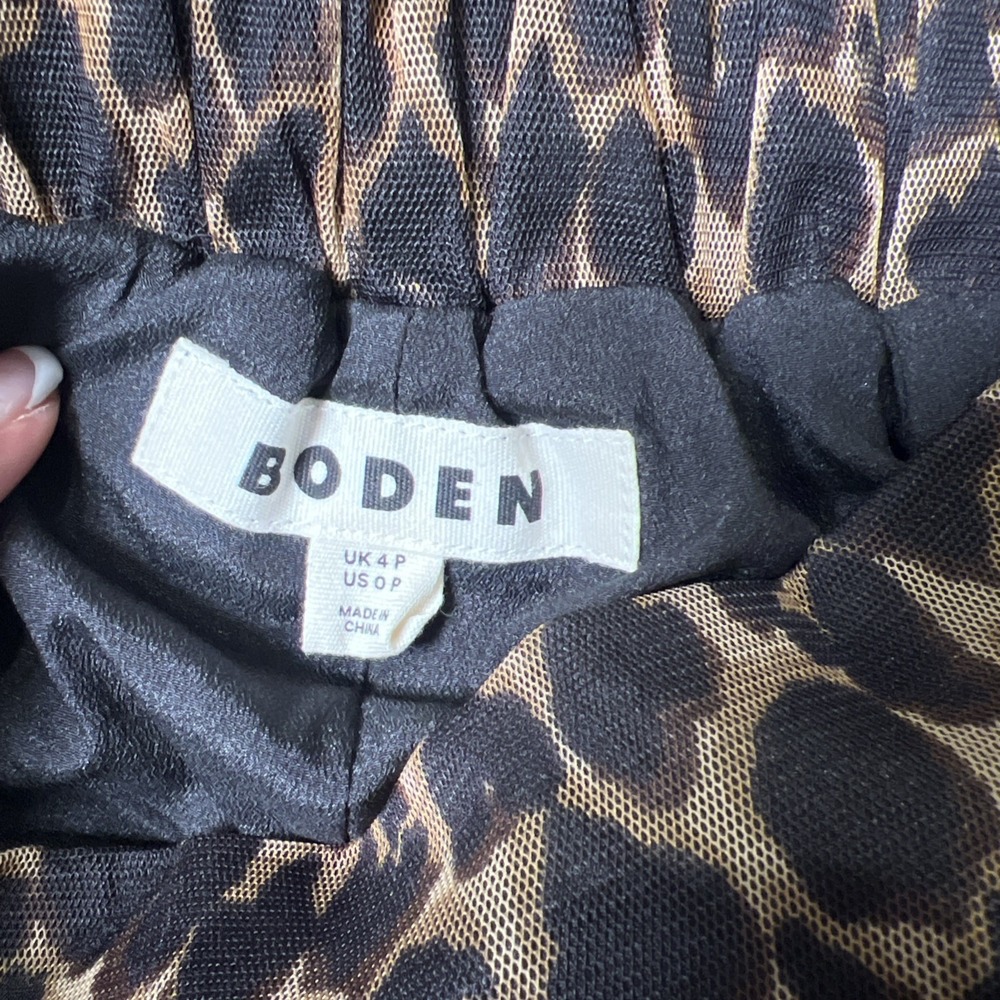 Boden Anna Leopard Print Tiered Tulle Maxi Skirt Size 0 Petite‎ EUC - Picture 7 of 8